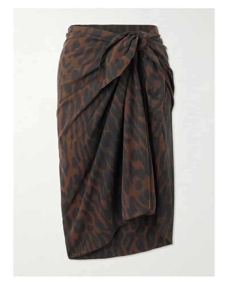 Tom Ford Pareo Aus Baumwolle Mit Leopardenprint - Braun Braun