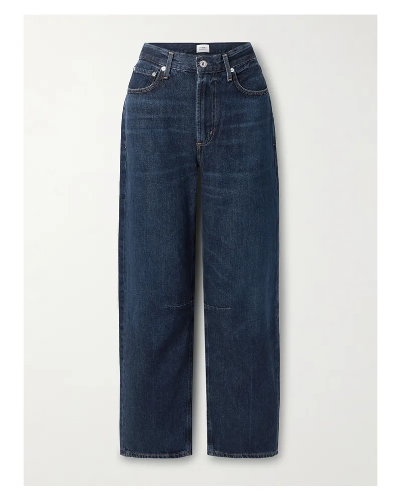 Citizens of humanity Miro Long Mid-rise Barrel-leg Jeans - Blue Blue
