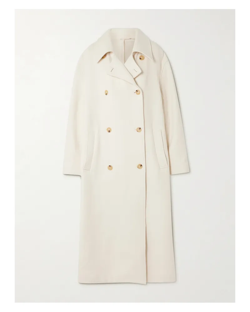 Totême Shield Oversized Double-breasted Wool-blend Coat - Cream Cream