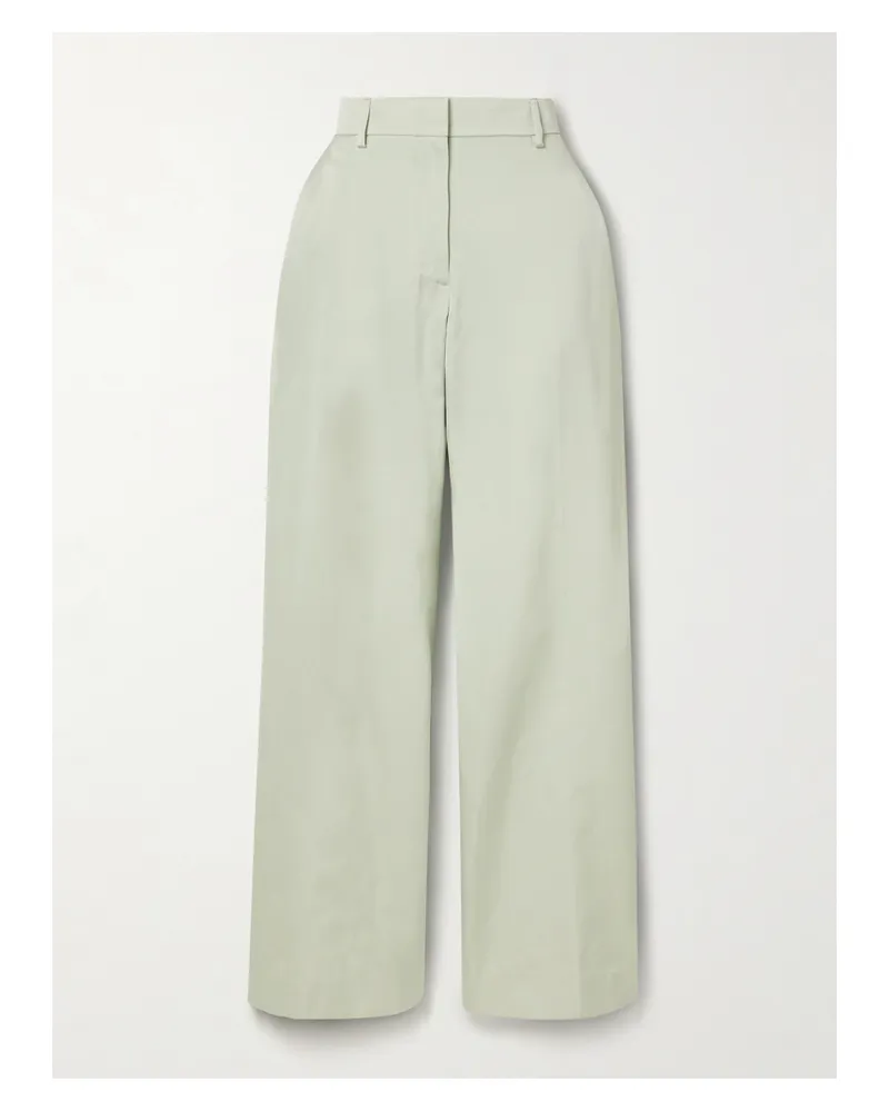 Dries van Noten Hose Mit Geradem Bein Aus Satin - Grün Grün