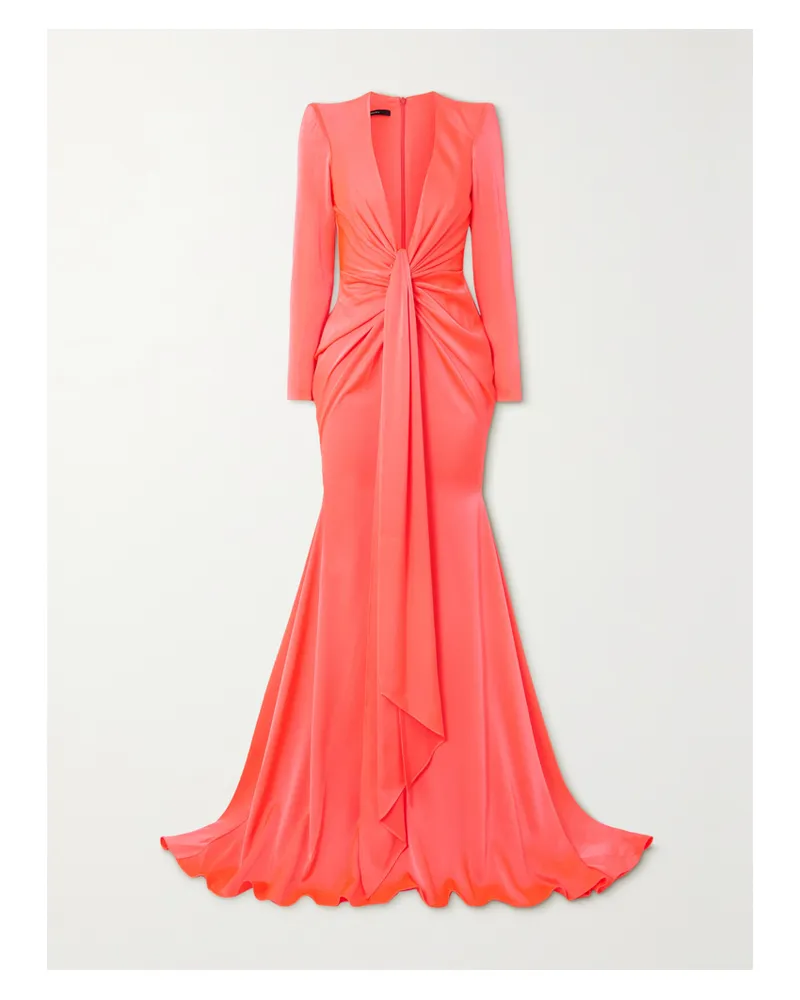 Alex Perry Quinn Robe Aus Glänzendem Crêpe Zum Binden - Pink Pink