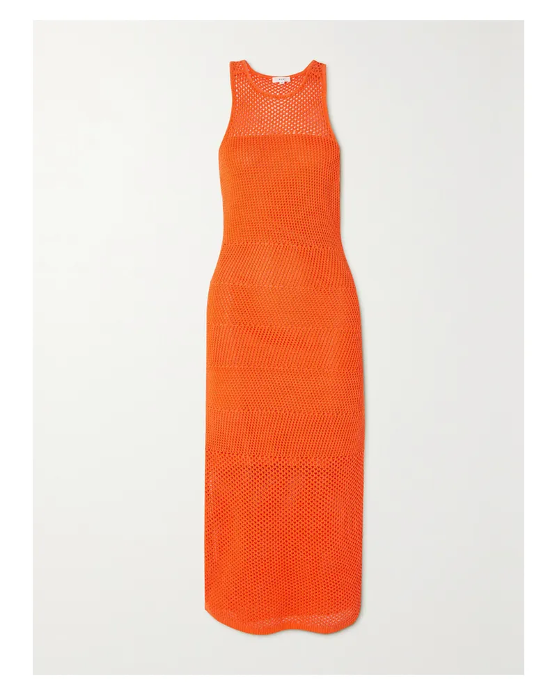 A.L.C. Roland Midikleid Aus Gehäkelter Baumwolle - Orange Orange
