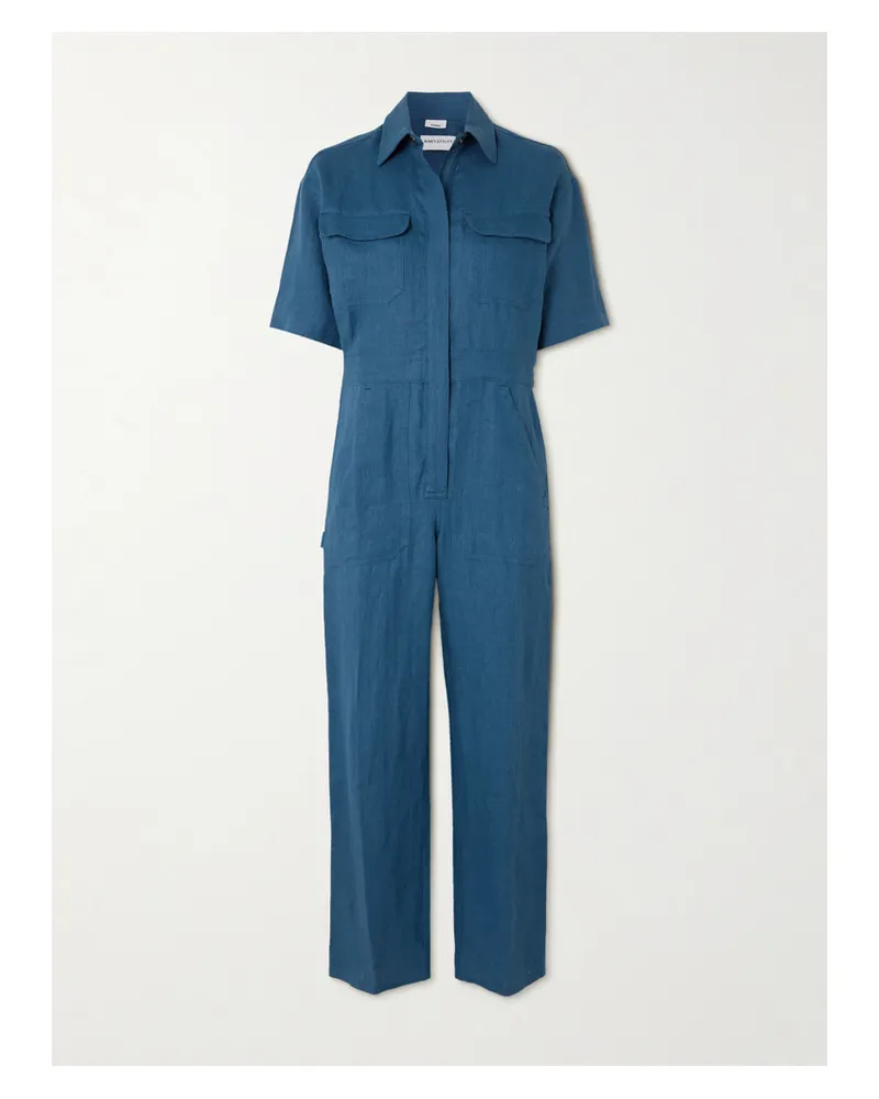 Rivet Utility Dynamo Jumpsuit Aus Leinen - Blau Blau