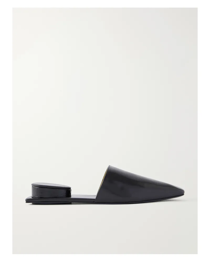 Tory Burch Pierced Embellished Leather Mules - Black Black