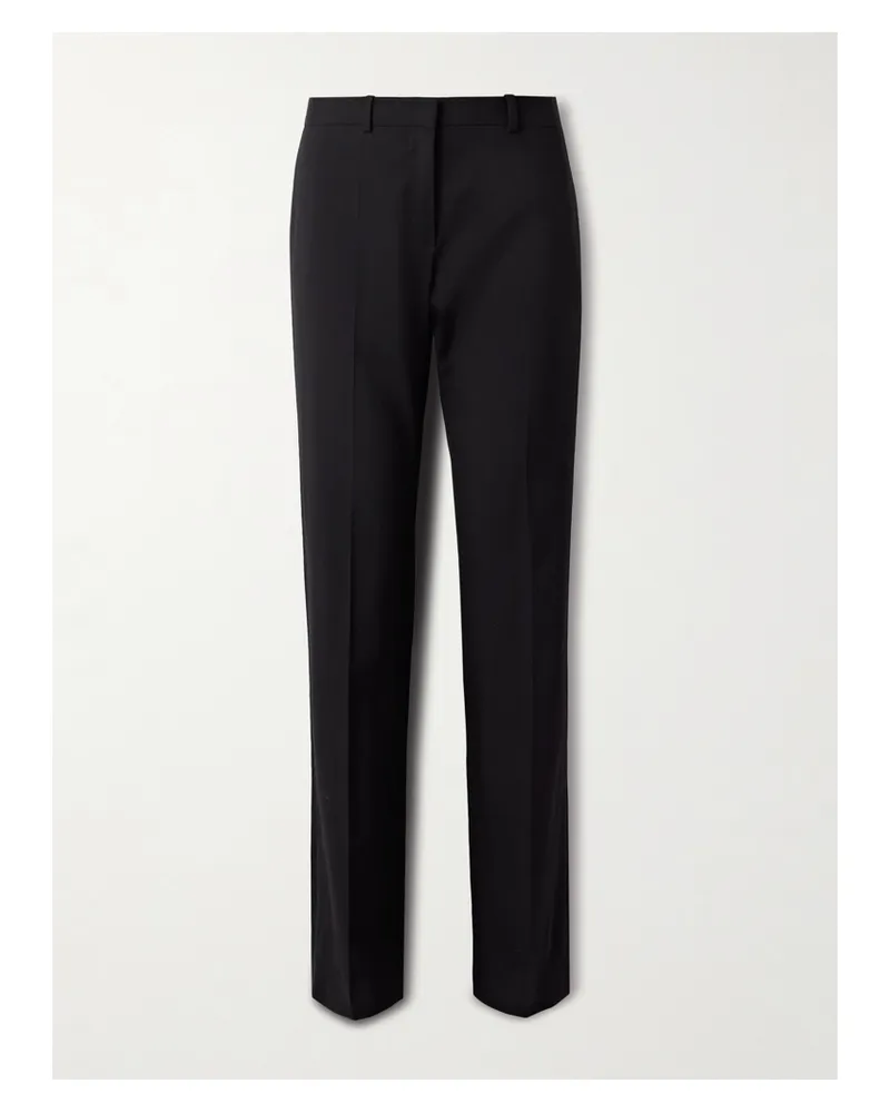 The Row Hiram Hose Mit Geradem Bein Aus Woll-twill - Schwarz Schwarz