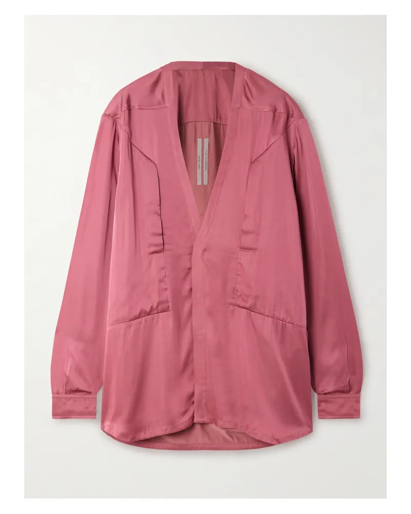 Rick Owens Hemd Aus Satin - Pink Pink