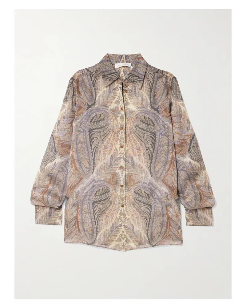 Zimmermann Hypnotic Hemd Aus Seide Mit Paisley-print - Mehrfarbig Mehrfarbig
