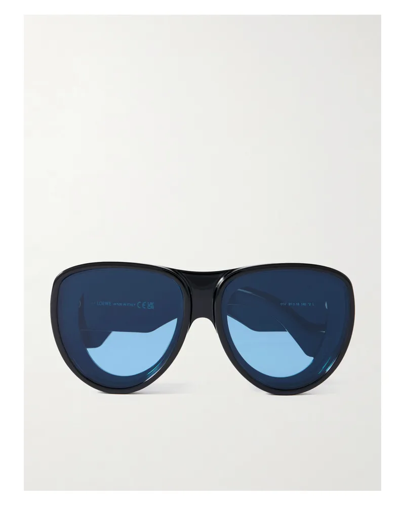 Loewe Paula's Ibiza Oversized-pilotensonnenbrille Aus Azetat - Schwarz Schwarz