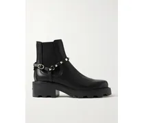 Beatle Rockstud 55 Leather Chelsea Boots - Black