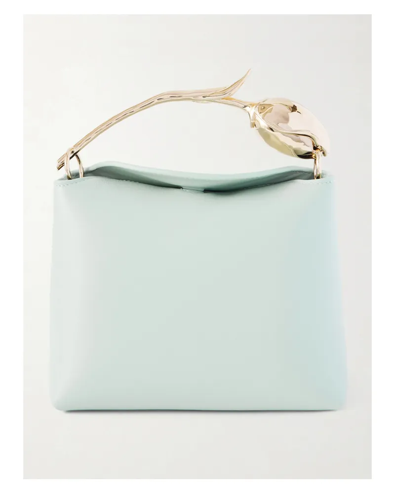 Erdem Bloom Mini Leather Clutch - Blue Blue
