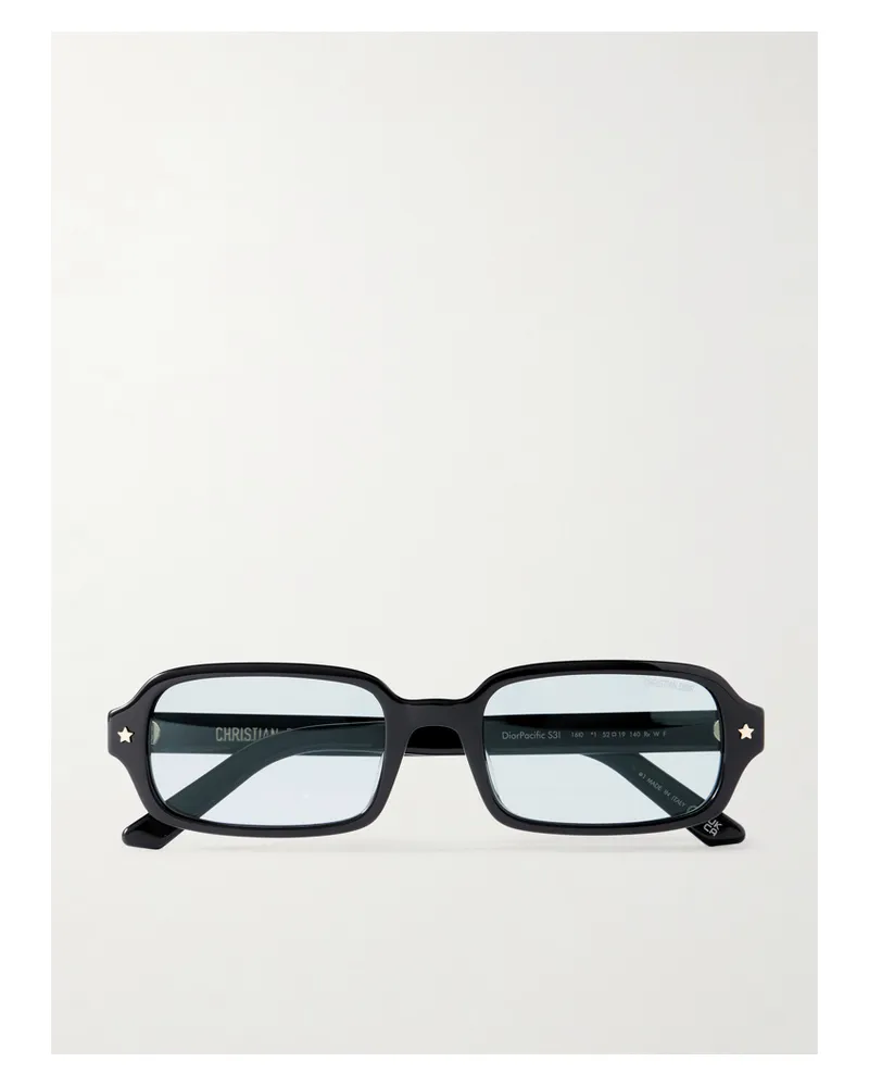 Dior Diorpacific S3i Rectangular-frame Acetate Sunglasses - Black Black