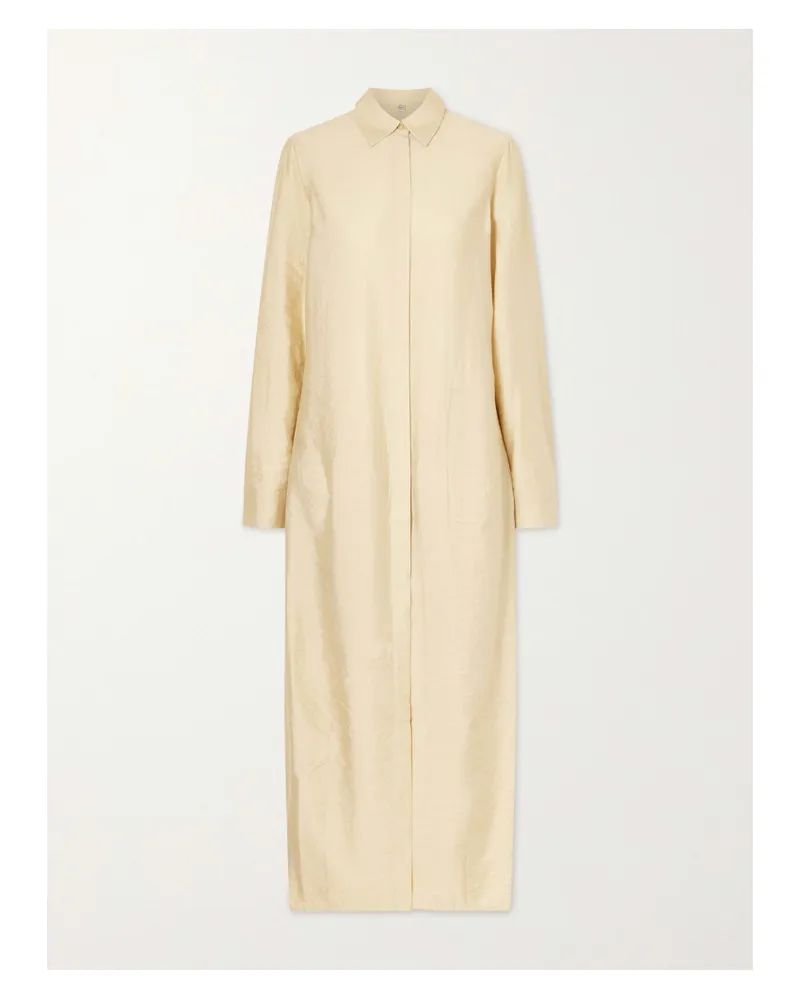 Totême Parachute Silk-blend Maxi Dress - Neutrals Neutrals