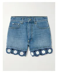 Stella McCartney Halbhoch Sitzende Jeansshorts Blau