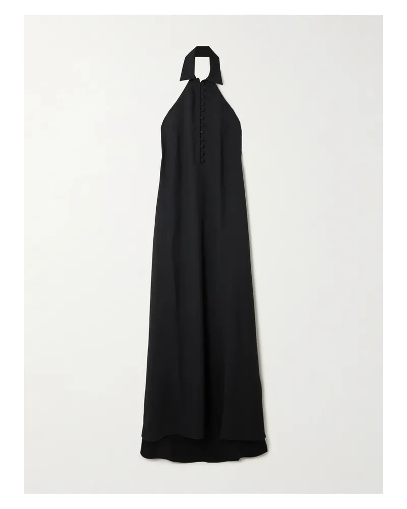 Taller Marmo Barbara Open-back Crepe Gown - Black Black