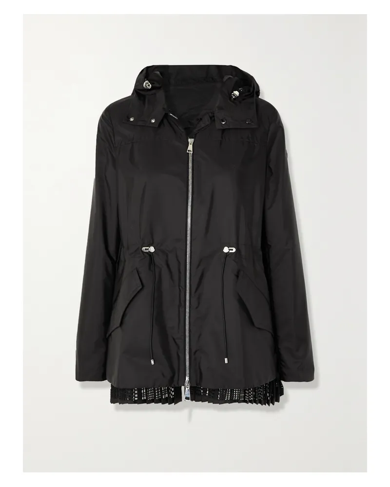 Moncler Baaba Parka Aus Shell Mit Häkelbesatz - Schwarz Schwarz