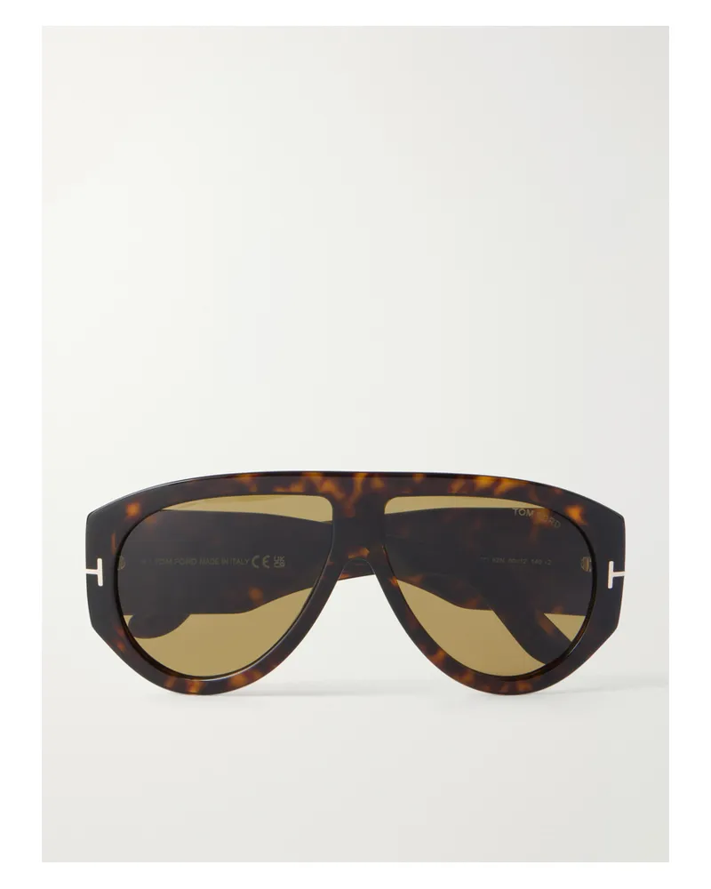 Tom Ford Bronson D-frame Acetate Sunglasses - Brown Brown