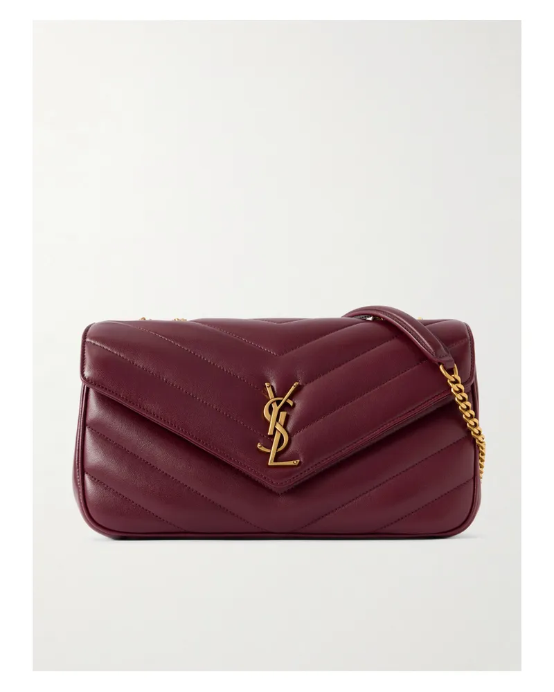 Saint Laurent Loulou Quilted Leather Shoulder Bag - Red Red