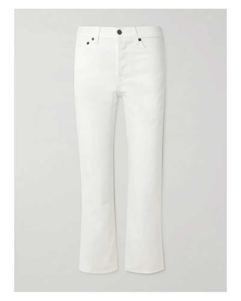 The Row Lesley Cropped Straight-leg Jeans - White White
