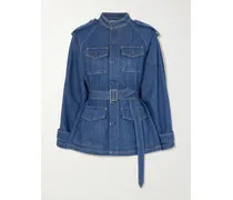 Belted Denim Jacket - Blue