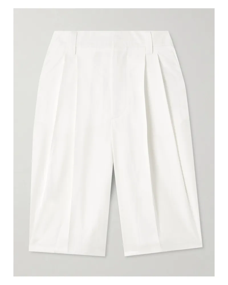 Carven Shorts Aus Gabardine Mit Falten - Weiß Weiß