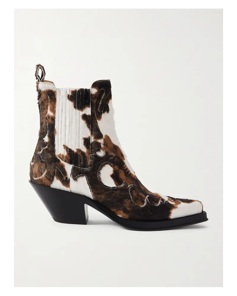 Gabriela Hearst Cassidy Chelsea Boots Aus Kalbshaar Mit Kuhprint - Braun Braun