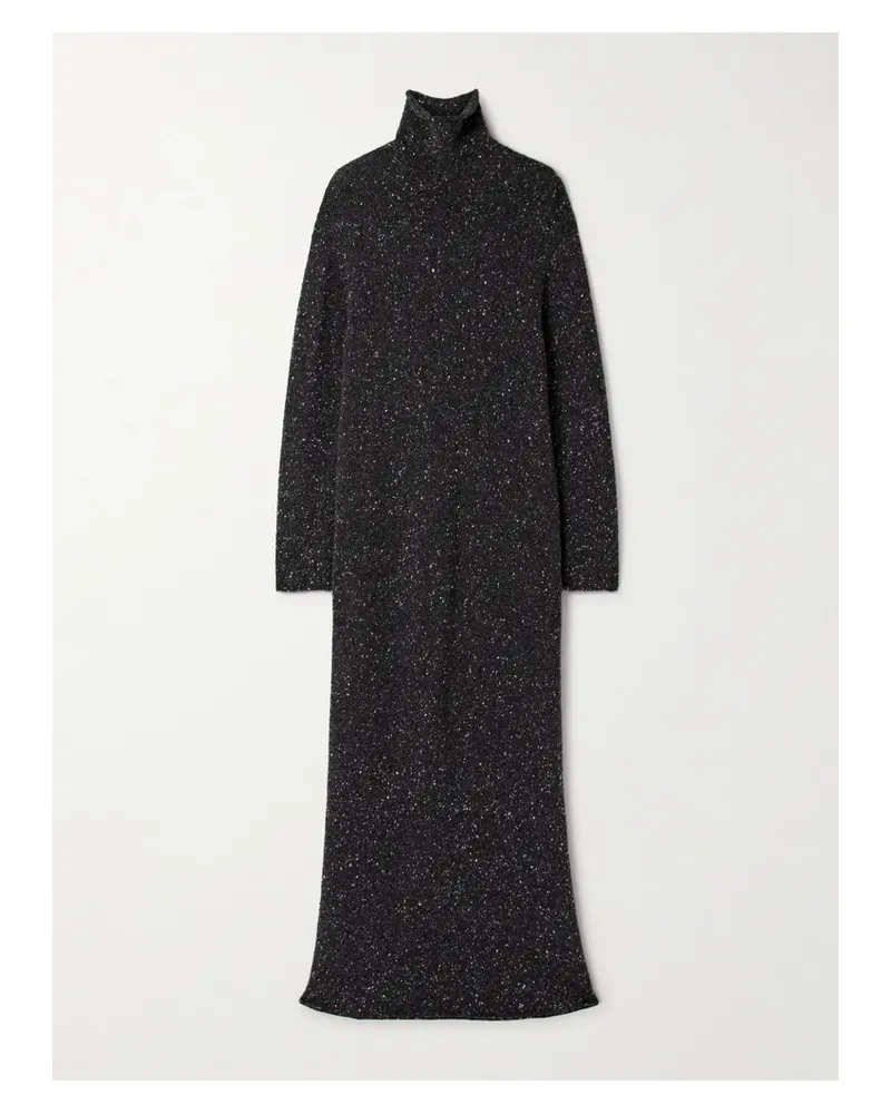 The Row Melani Cashmere Turtleneck Maxi Dress - Gray Gray