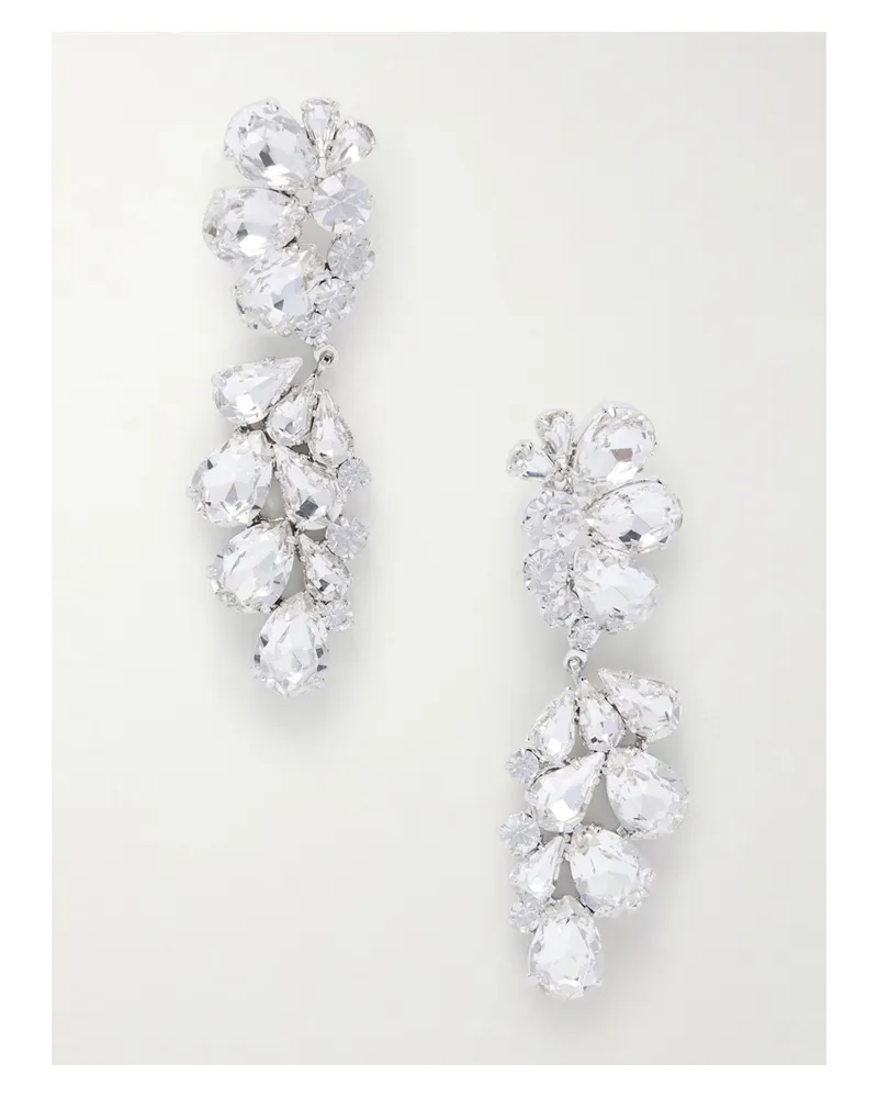 Magda Butrym Silver-tone Crystal Earrings Silver