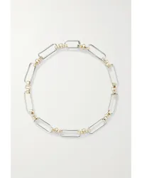 Laura Lombardi Net Sustain Stanza Kette in Recycelter Platinauflage Silber