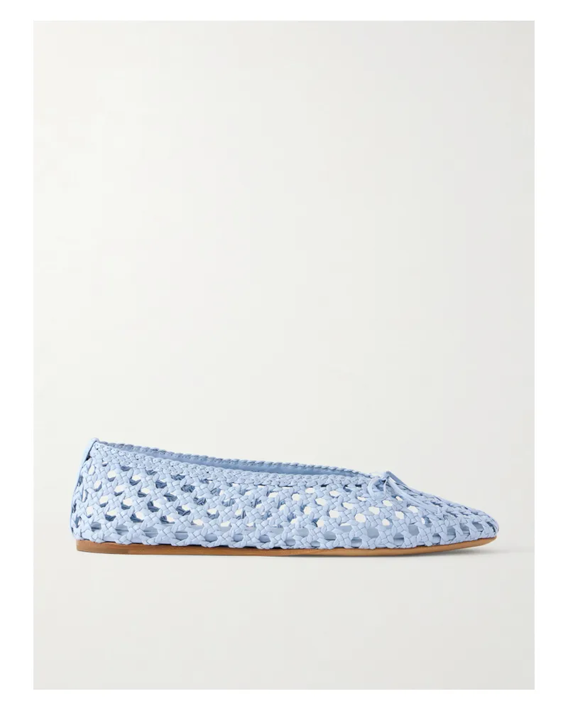 Le Monde Béryl Woven Leather Ballet Flats - Blue Blue