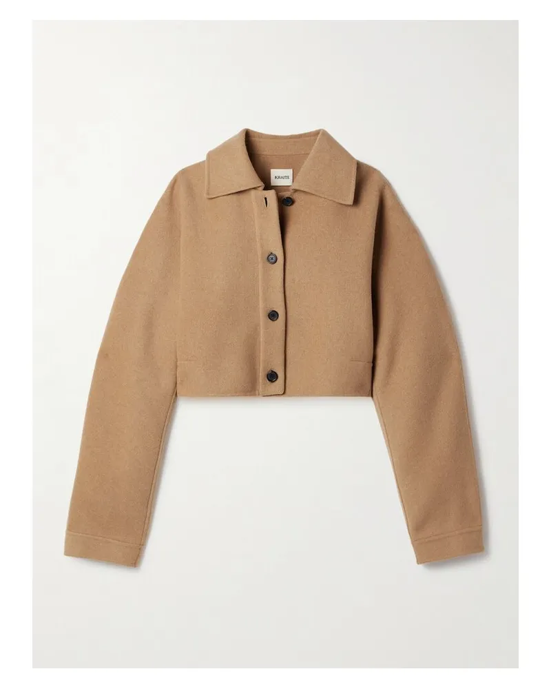KHAITE Sue Verkürzte Jacke Aus Wolle - Braun Braun