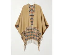 Reversible Checked Wool Wrap - Neutrals