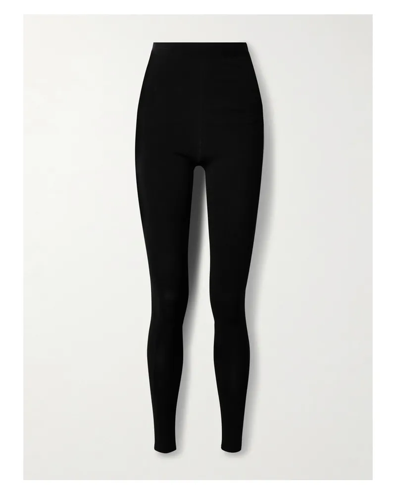 The Row Clizia Leggings Aus Stretch-jersey - Schwarz Schwarz
