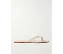Renee Leather Flip Flops - Cream