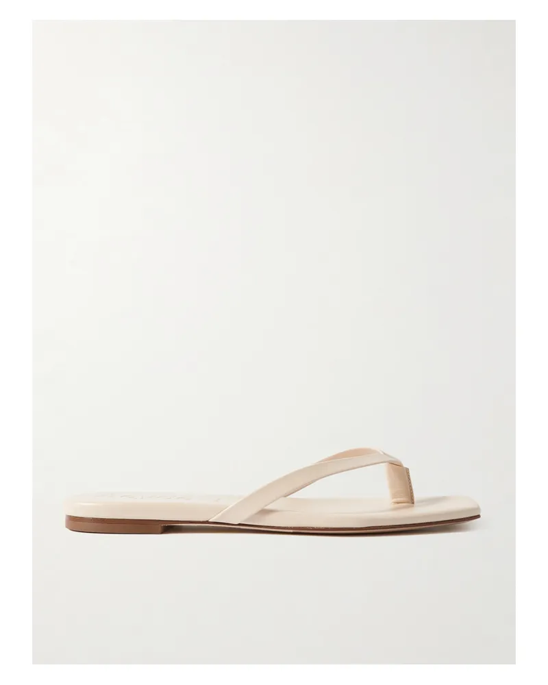 aeyde Renee Leather Flip Flops - Cream Cream