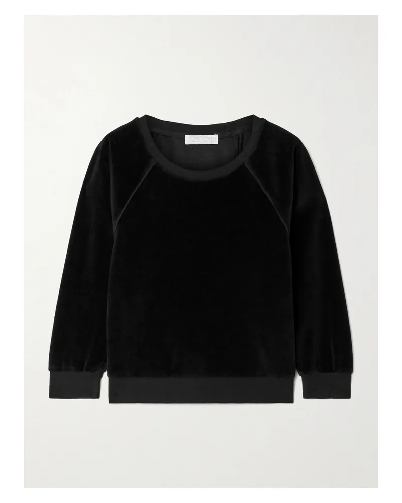 Suzie Kondi Saba Cotton-blend Velour Sweatshirt - Black Black
