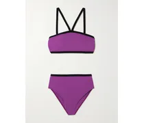 Net Sustain Zweifarbiger Bikini aus Crêpe