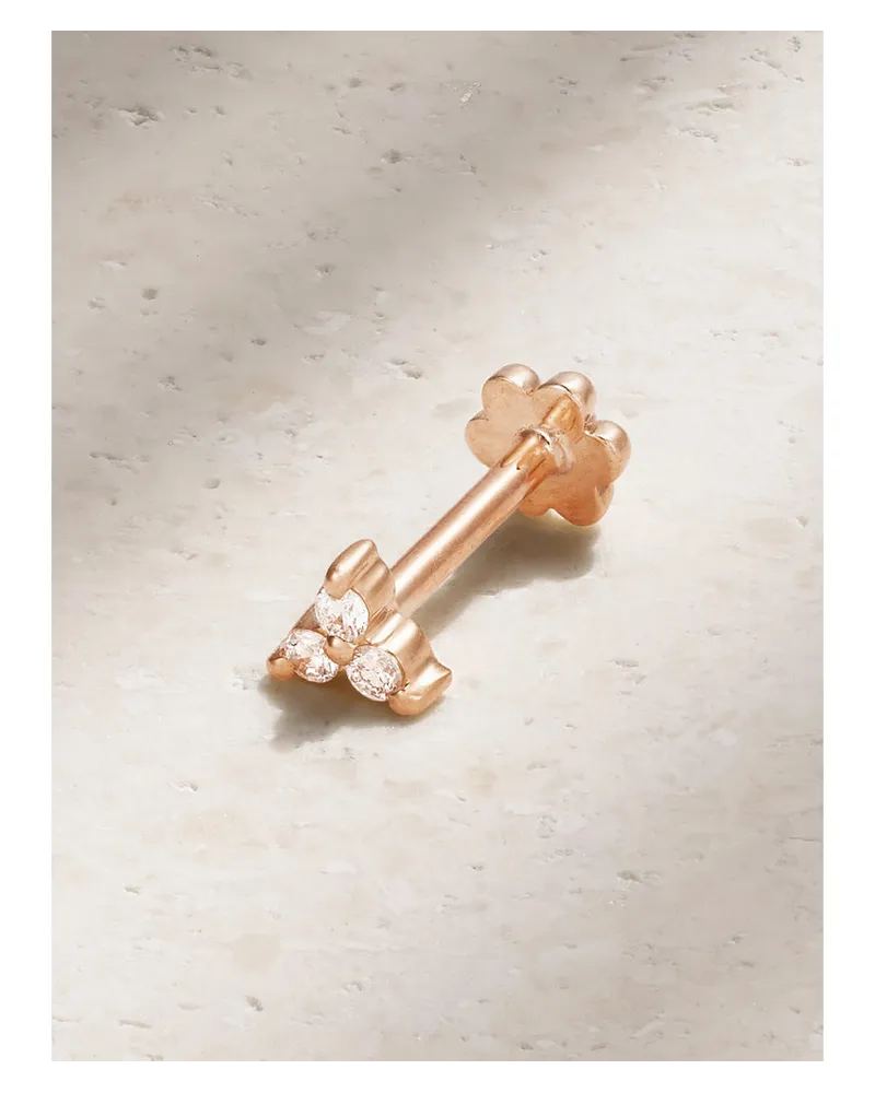 Maria Tash Tiny Ohrstecker aus 18 Karat  mit Diamanten Roségold