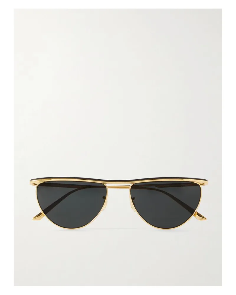 Oliver Peoples Khaite 1984c Goldfarbene Sonnenbrille Mit Cat-eye-rahmen Gold