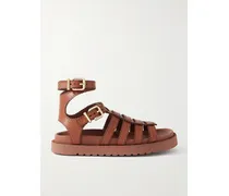 Goldie Plateausandalen Aus Leder - Braun