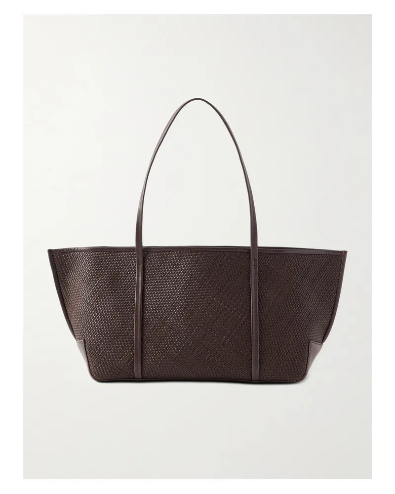 St. Agni Bateau Woven Leather Tote Bag - Brown Brown