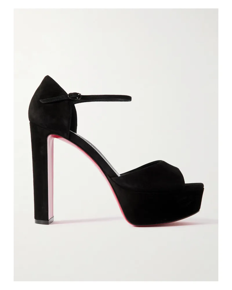 Christian Louboutin Sandaloo Suede Sandals - Black Black