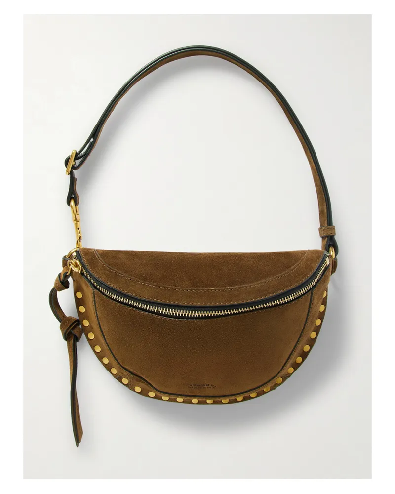 Isabel Marant Skano Studded Suede Belt Bag - Brown Brown
