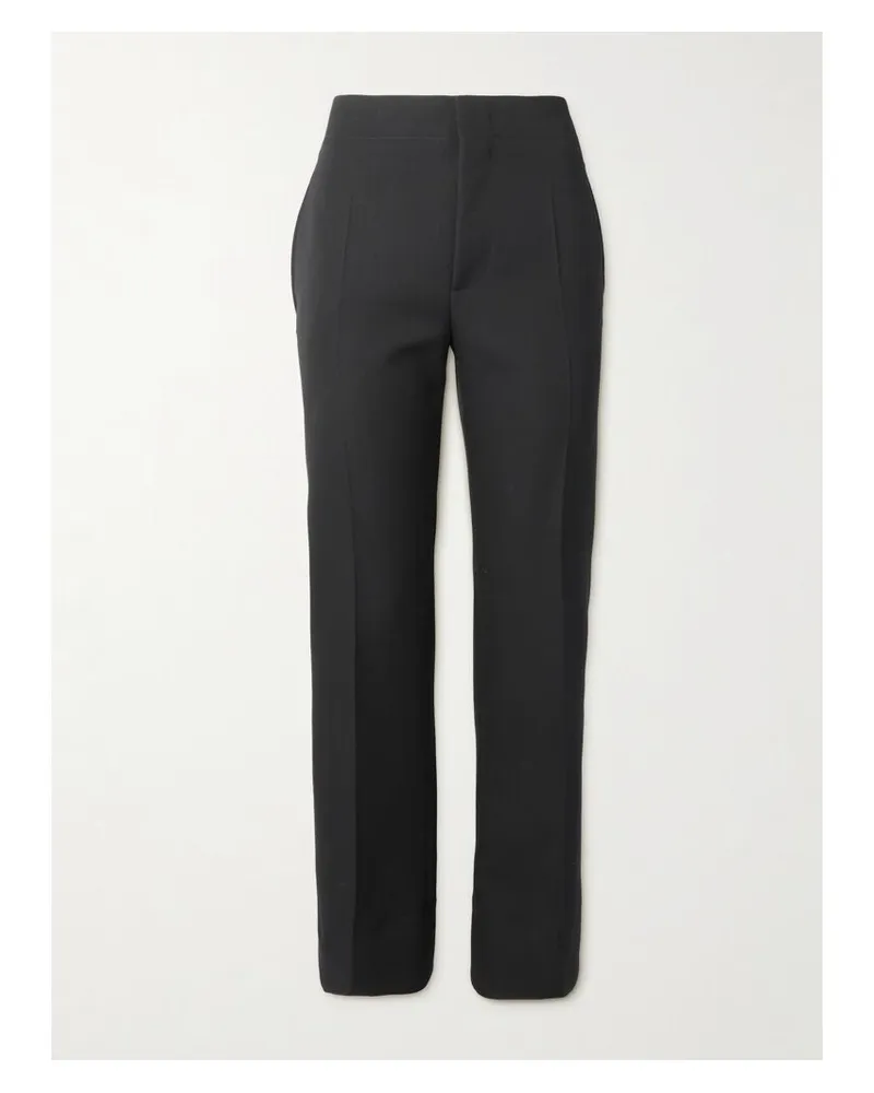 Bottega Veneta Hose Mit Geradem Bein Aus Wolle - Schwarz Schwarz
