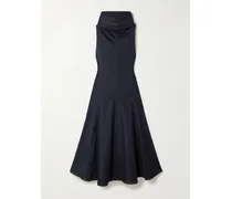 Triangle De-nîmes Midi-jeanskleid Mit Rollkragen - Blau