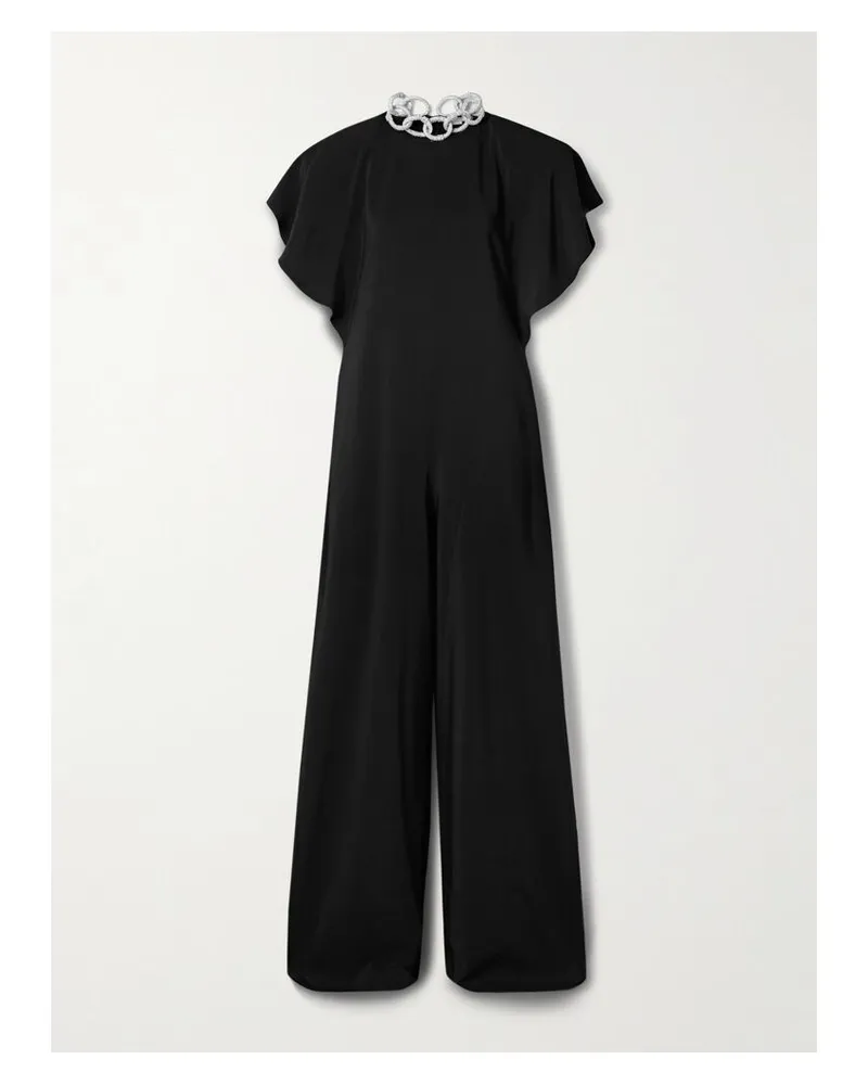 Stella McCartney Jumpsuit Aus Crêpe Mit Verzierungen - Schwarz Schwarz