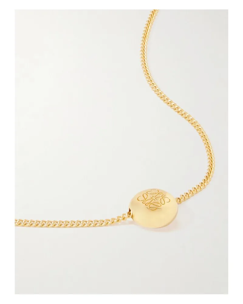 Loewe Anagram Pebble Goldfarbene Kette Gold
