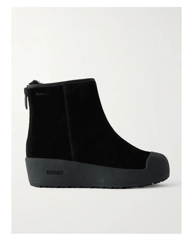 Bally Guard Iii Ankle Boots Aus Veloursleder - Schwarz Schwarz