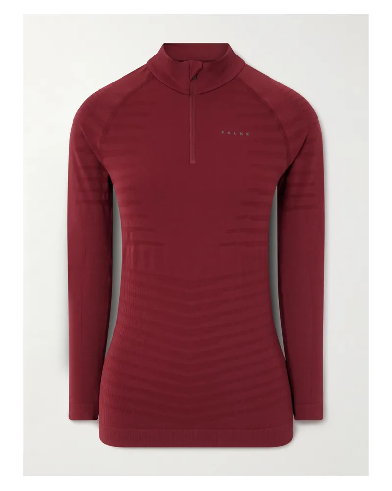 Falke Max Skioberteil Aus Stretch-jersey - Burgunder Burgunder