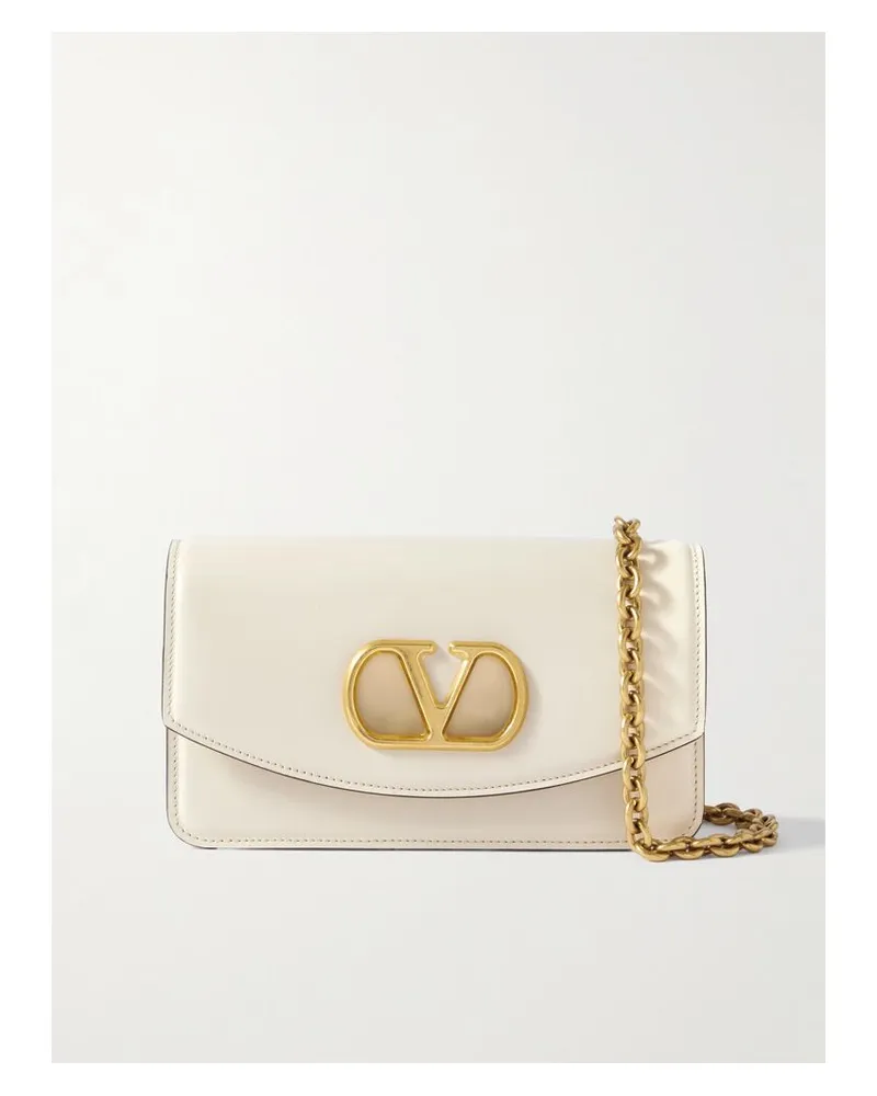 Valentino Garavani Vain Kleine Schultertasche Aus Leder - Weiß Weiß