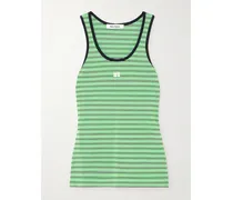 Sonic Tanktop Aus Gestreiftem Jersey - Grün